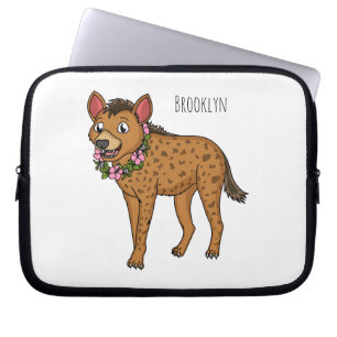 Funda Para Portátil Ilustracion de hiena y flores personalizado