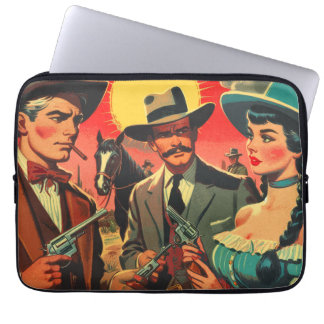 Funda Para Portátil Ilustracion de historietas occidentales de época
