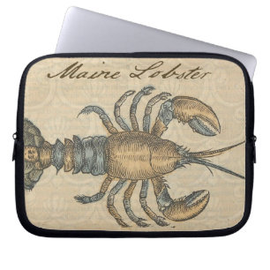 Funda Para Portátil Ilustracion de langosta Antique Maine