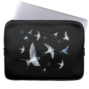 Funda Para Portátil Ilustracion De Las Aves Tragadas Voladoras
