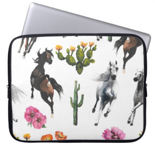 Funda Para Portátil Ilustracion de mano. Patrón sin foco. Cuta ca