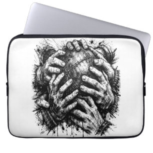 Funda Para Portátil Ilustración de Orkney Dark Art Ink – Manos que Aga