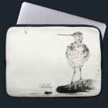 Funda Para Portátil Ilustracion de pájaro común Snipe Vintage<br><div class="desc">Para los amantes de las aves. Ilustracion vintage de Bijutsu Sekai (1893-1896) de Watanabe Seitei, un destacado artista de Kacho-ga. Watanabe Shōtei, conocido como Watanabe Seitei (渡 辺 亭, 1851 en Edo - 1918) fue un pintor de Nihonga y uno de los primeros en visitar Europa, asistiendo a la Exposición...</div>