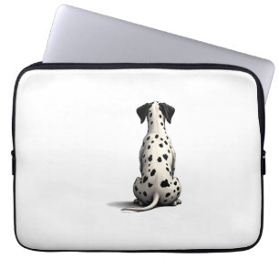 Funda Para Portátil Ilustración de perro dálmata vintage desde atrás M