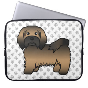 Funda Para Portátil Ilustración de perro de dibujos animados Havanés a