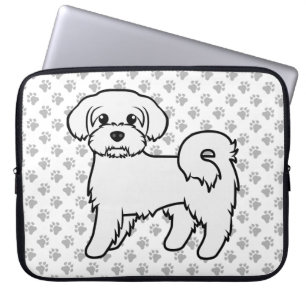 Funda Para Portátil Ilustración de perro de dibujos animados lindo mal