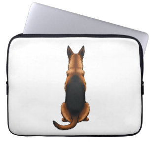 Funda Para Portátil Ilustración de perro vista trasera de pastor alemá