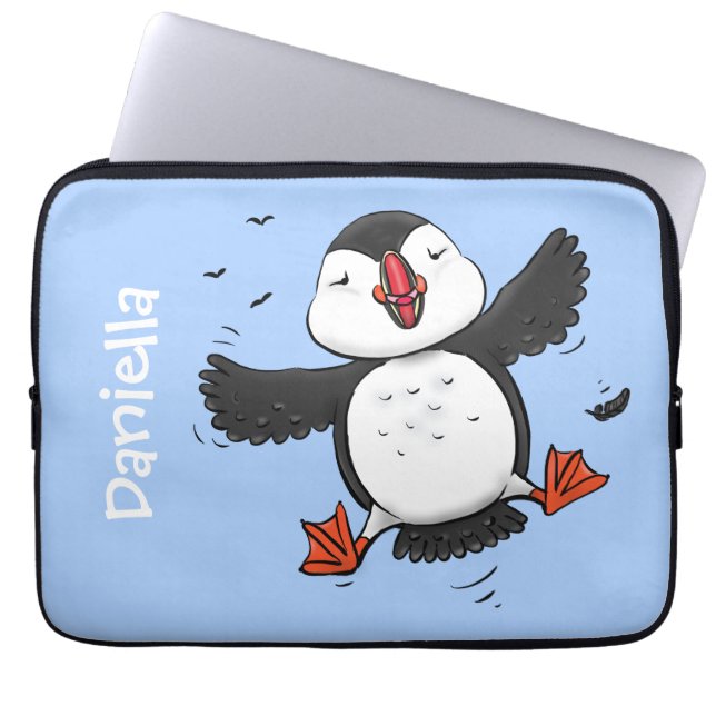 Funda Para Portátil Ilustracion de personalizado azul del ataúd flotan (Frente)