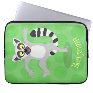 Funda Para Portátil Ilustracion de personalizado bailador de lémur de