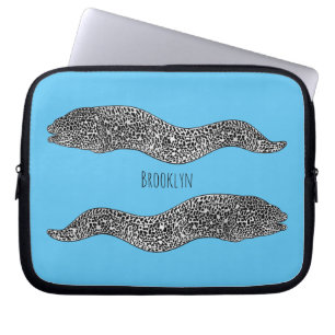 Funda Para Portátil Ilustracion de personalizado de anguila negra con 