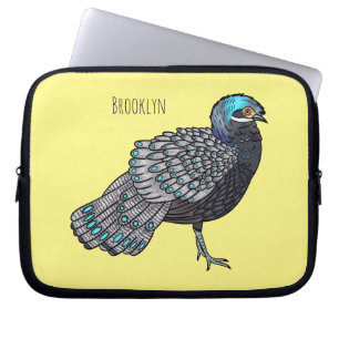 Funda Para Portátil Ilustracion de personalizado de aves de pavo real