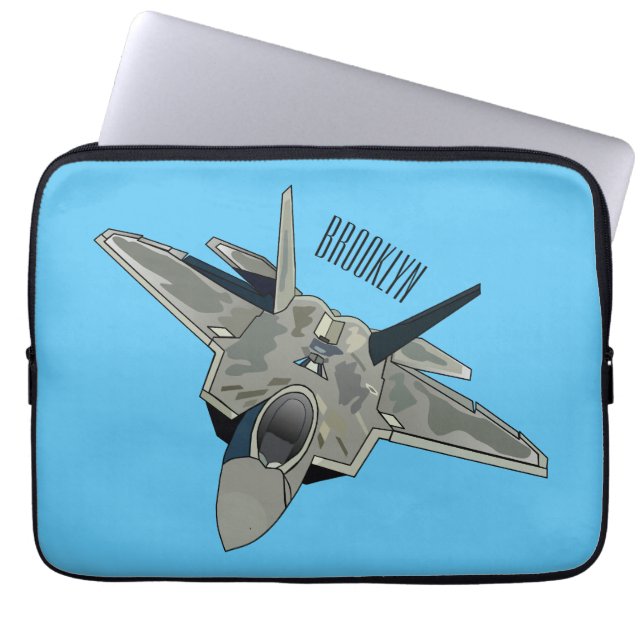Funda Para Portátil Ilustracion de personalizado de aviones de combate (Frente)