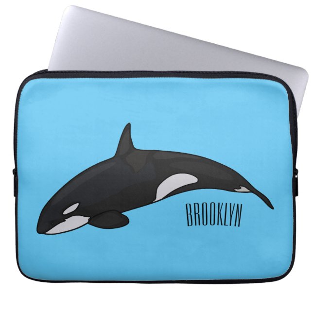 Funda Para Portátil Ilustracion de personalizado de ballenas asesina (Frente)