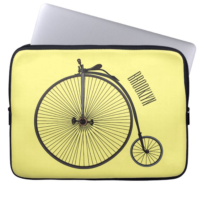 Funda Para Portátil Ilustracion de personalizado de bicicletas de alta (Frente)