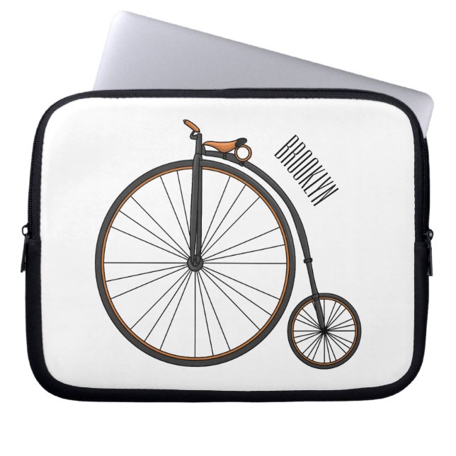 Funda Para Portátil Ilustracion de personalizado de bicicletas de alta (Frente)