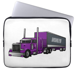 Funda Para Portátil Ilustracion de personalizado de camiones semirremo