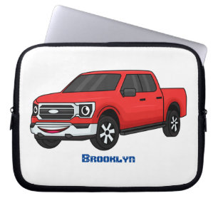 Funda Para Portátil Ilustracion de personalizado de camioneta roja