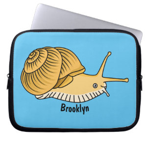 Funda Para Portátil Ilustracion de personalizado de caracol amarillo