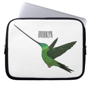 Funda Para Portátil Ilustracion de personalizado de colibrí con moto d