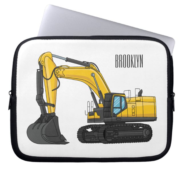 Funda Para Portátil Ilustracion de personalizado de excavadora de rast (Frente)