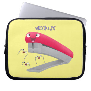 Funda Para Portátil Ilustracion de personalizado de grapadora de color