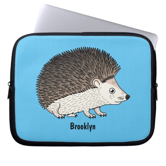 Funda Para Portátil Ilustracion de personalizado de hedgehog espinoso (Frente)