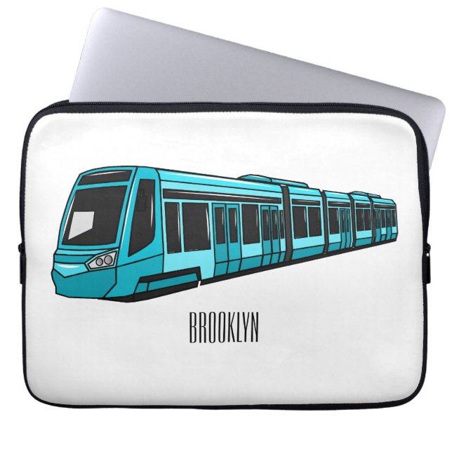 Funda Para Portátil Ilustracion de personalizado de locomotora eléctri (Frente)