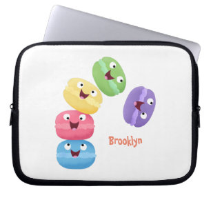 Funda Para Portátil Ilustracion de personalizado de macarons graciosos