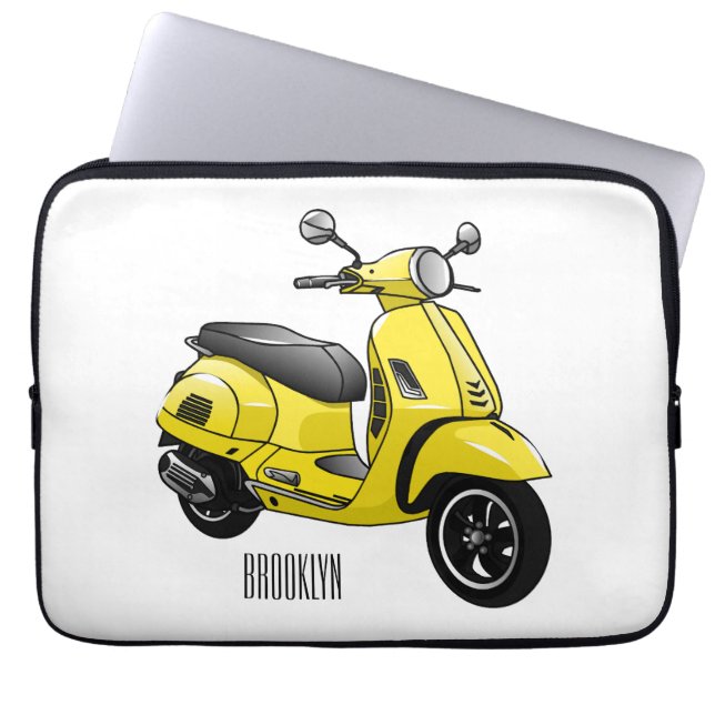 Funda Para Portátil Ilustracion de personalizado de motocicleta con ci (Frente)