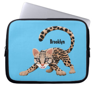 Funda Para Portátil Ilustracion de personalizado de ocelot de Cute