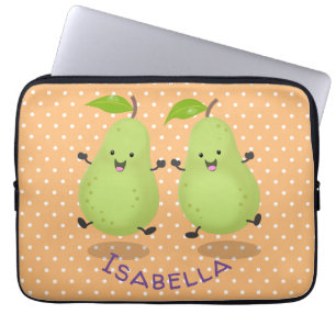 Funda Para Portátil Ilustracion de personalizado de par de pera cúpula