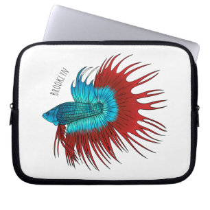 Funda Para Portátil Ilustracion de personalizado de peces de cola cruz