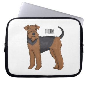 Funda Para Portátil Ilustracion de personalizado de perro Airedale ter