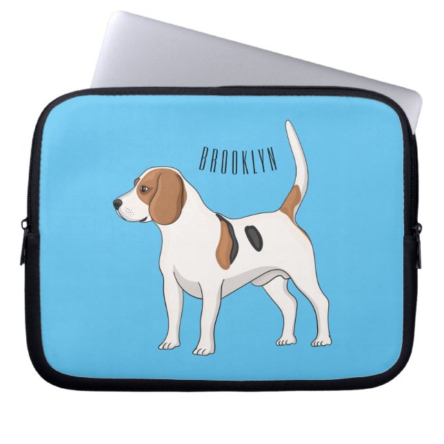 Funda Para Portátil Ilustracion de personalizado de perro Beagle (Frente)