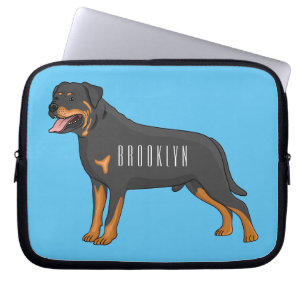Funda Para Portátil Ilustracion de personalizado de perro de Rottweile