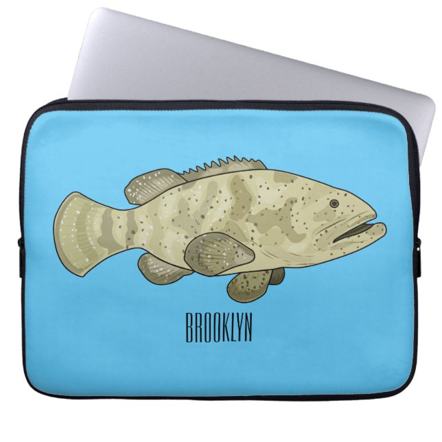 Funda Para Portátil Ilustracion de personalizado de pescado de grupo (Frente)