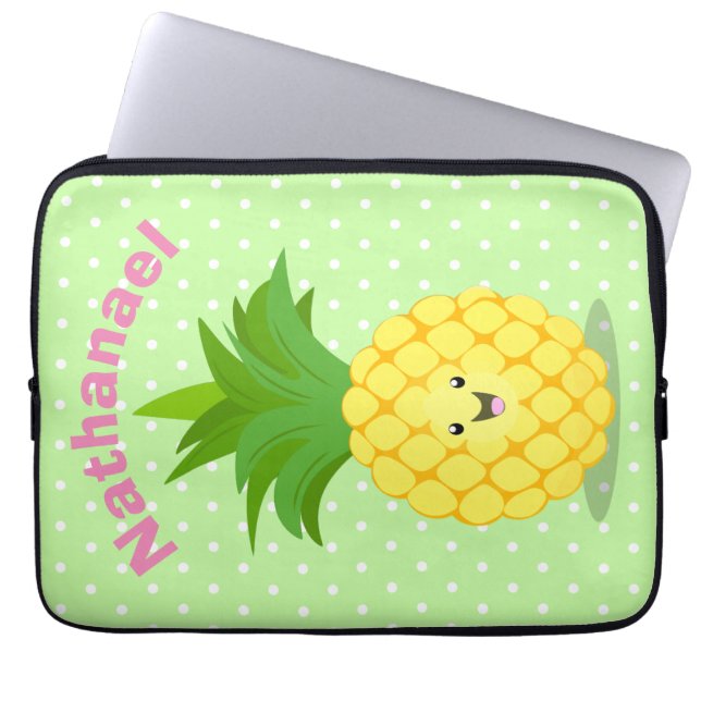 Funda Para Portátil Ilustracion de personalizado de piña cuta (Frente)