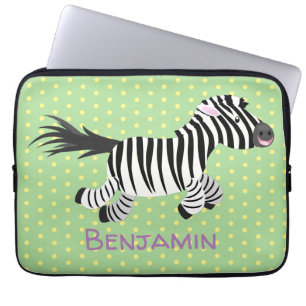 Funda Para Portátil Ilustracion de personalizado de zebra graciosa
