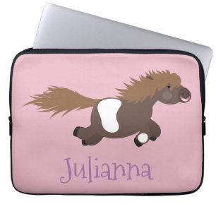 Funda Para Portátil Ilustracion de personalizado del pony de Shetland