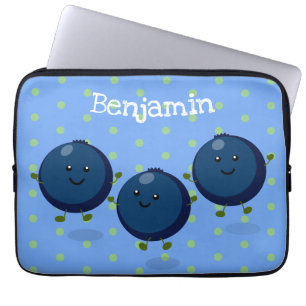 Funda Para Portátil Ilustracion de personalizado morado de arándanos a