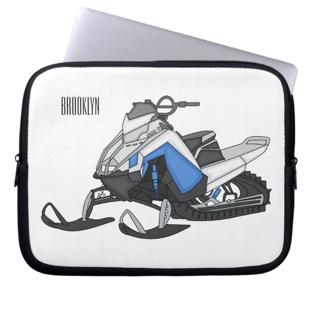 Funda Para Portátil Ilustracion de personalizado para motos de nieve (Frente)