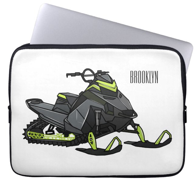 Funda Para Portátil Ilustracion de personalizado para motos de nieve (Frente)