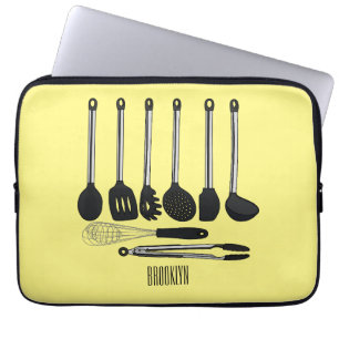 Funda Para Portátil Ilustracion de personalizados utensiales de cocina
