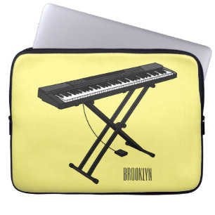 Funda Para Portátil Ilustracion de piano personalizado de teclado