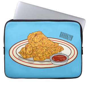 Funda Para Portátil Ilustracion de pollo frito personalizado