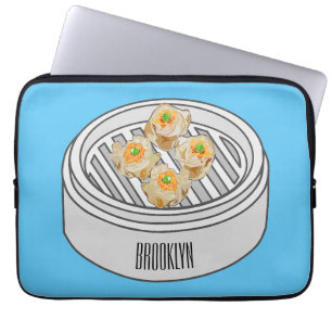 Funda Para Portátil Ilustracion de Shumai dim sum personalizado