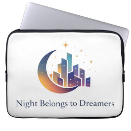 Funda Para Portátil Ilustración de sueño de ciudad lunar