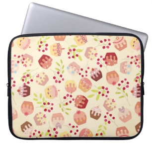 Funda Para Portátil ilustracion de tarta sin costura