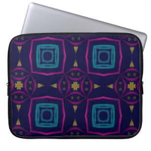Funda Para Portátil Ilustracion De Tejas Coloridas. Orna geométrica de
