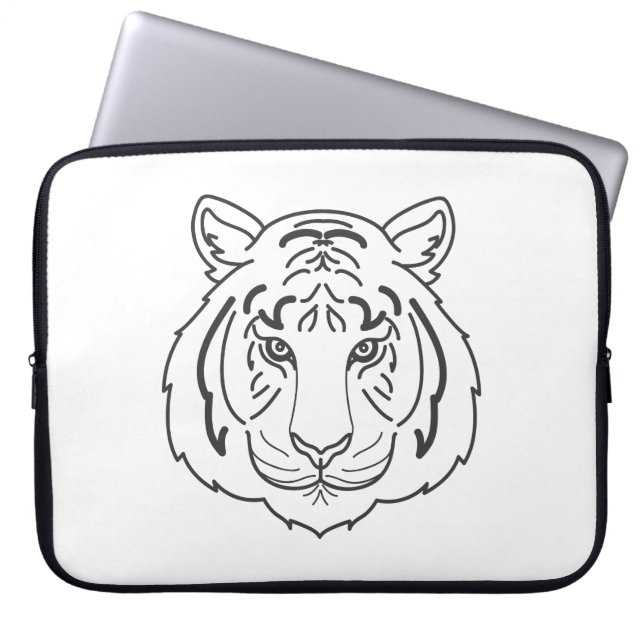 Funda Para Portátil Ilustracion de tigres (Frente)